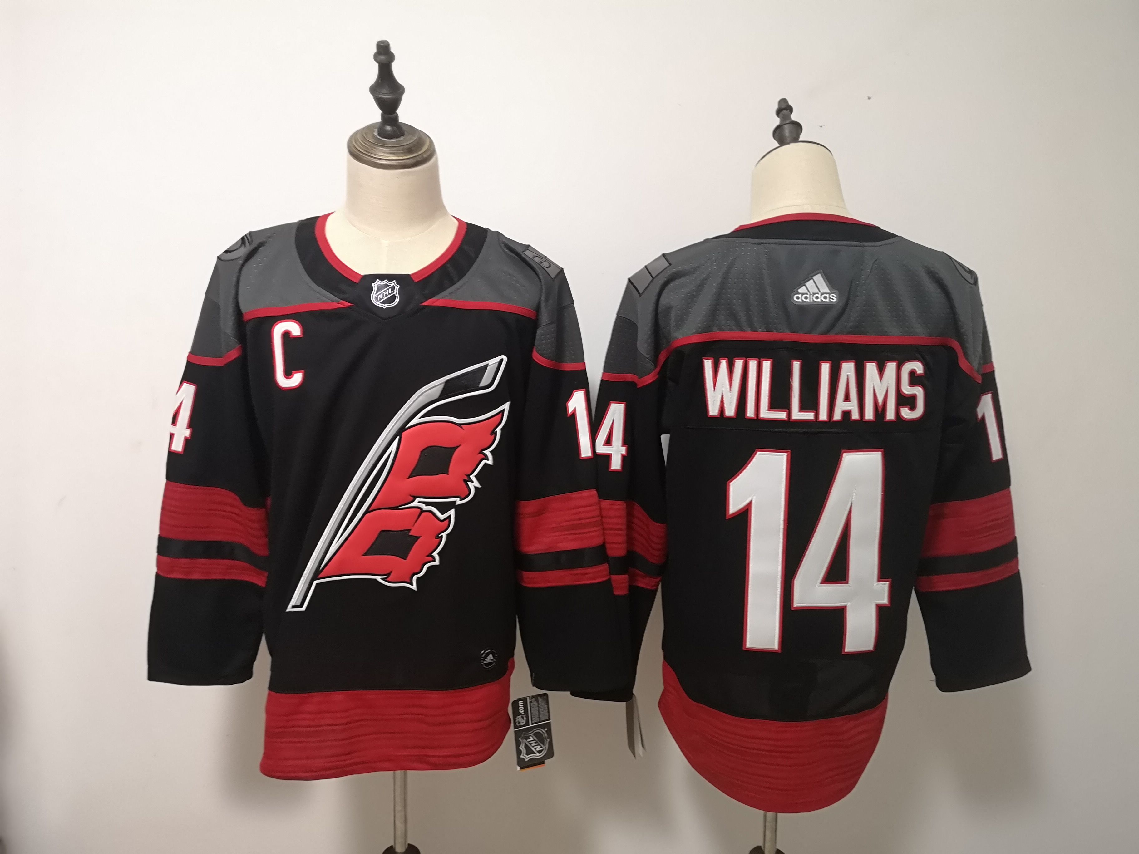 Adidas Men Carolina Hurricanes #14 Williams black NHL Jersey